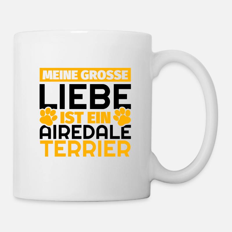 Airedale-Terrier Geschenke lustig - Tasse - Weiß