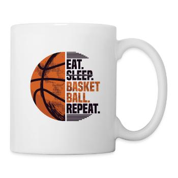 Eat Sleep Basketball Repeat I Girl Basketball player - Mug - white - Right