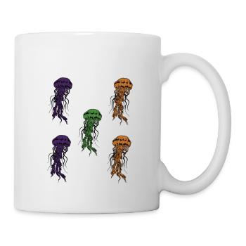 Quallen Shirt - Tasse - Weiß - Rechts