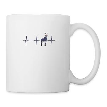 Tolles Antilope Herzschlag Design - Tasse - Weiß - Rechts