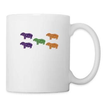 Flusspferde - Tasse - Weiß - Rechts
