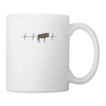 Wildebeest heartbeat - Mug - white - Right