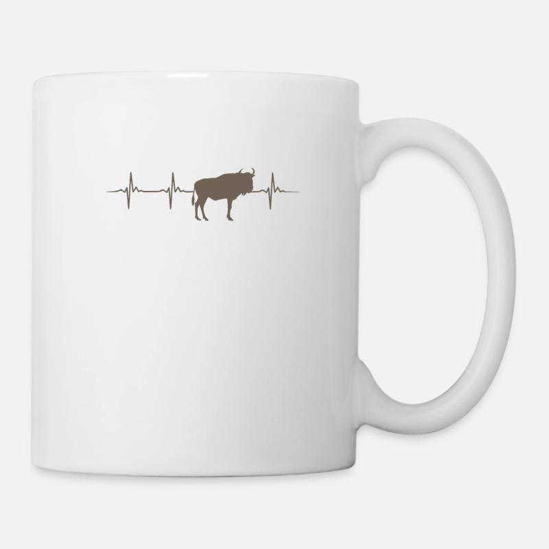 Gnu-herzschlag - Tasse - Weiß