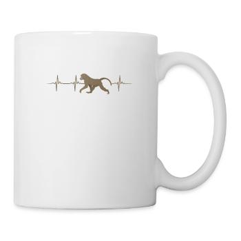 Baboon Heartbeat Design - Mug - white - Right