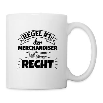 Merchandiser Geschenke – Hat immer Recht - Tasse - Weiß - Rechts