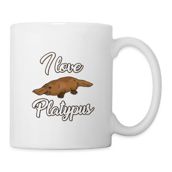 J’adore les ornithorynques - Mug blanc - blanc - Droite