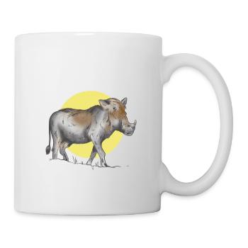 Tolles Warzenschwein T-Shirt - Tasse - Weiß - Rechts