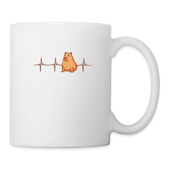 Cooler Capybara Herzschlag - Tasse - Weiß - Rechts