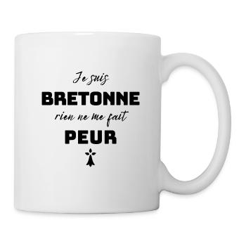 Bretonne humour cadeau rien ne me fait peur - Mug blanc - blanc - Droite