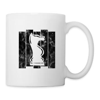 Retro Schach Schachspieler Schachmatt Schachfigur - Tasse - Weiß - Rechts