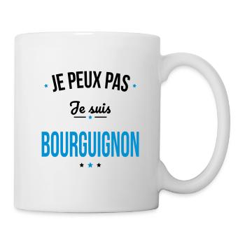 Je peux pas je suis Bourguignon - Mug blanc - blanc - Droite