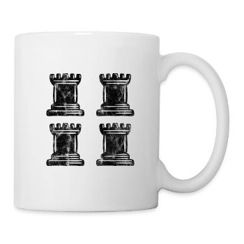 Retro Schach Schachspieler Schachmatt Schachfigur - Tasse - Weiß - Rechts