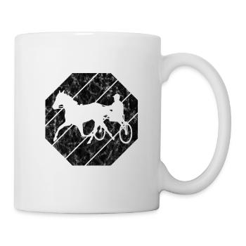Trabrennen Pferd Pferde Trabrennsport Pferderennen - Tasse - Weiß - Rechts