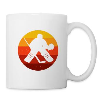 Ice Hockey Ice Hockey Retro Skates Puck Ice - Mug - white - Right