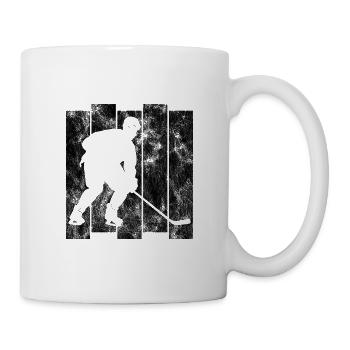Ice Hockey Ice Hockey Retro Skates Puck Ice - Mug - white - Right