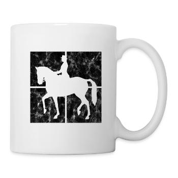 Dressage Équitation Cavaliers de dressage Équitation Équitation - Mug blanc - blanc - Droite