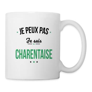 Je peux pas je suis Charentaise - Mug blanc - blanc - Droite
