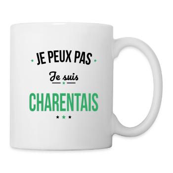 Je peux pas je suis Charentais - Mug blanc - blanc - Droite