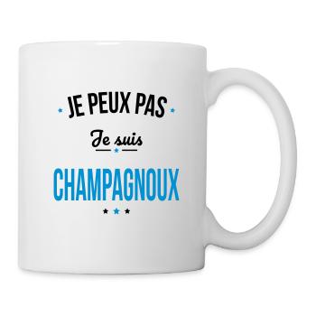 Je peux pas je suis Champagnoux - Mug blanc - blanc - Droite