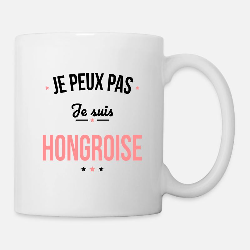 Je peux pas je suis Hongroise - Mug blanc - blanc