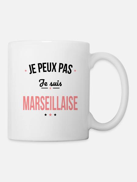 Je peux pas je suis Marseillaise - Mug blanc - blanc