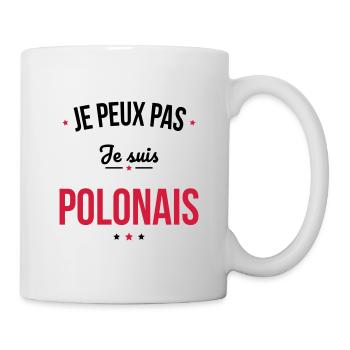Je peux pas je suis Polonais - Mug blanc - blanc - Droite
