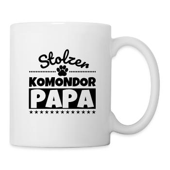 Komondor lustig Herrchen Hund - Tasse - Weiß - Rechts