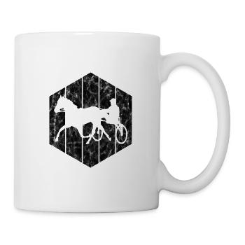 Traber Trabrennen in retro oder vintage Style - Tasse - Weiß - Rechts