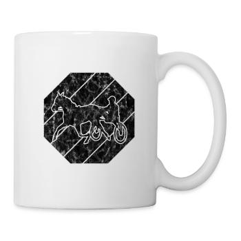 Traber Trabrennen in retro oder vintage Style - Tasse - Weiß - Rechts