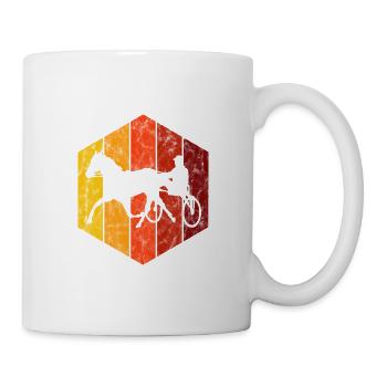 Trotter courses de trot dans un style rétro ou vintage - Mug blanc - blanc - Droite