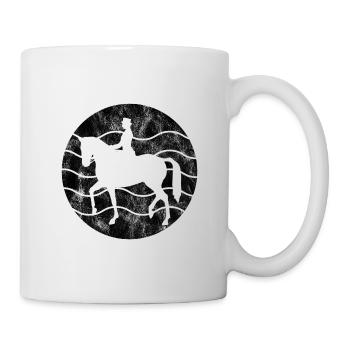 Dressage Cavalier de dressage Cheval d’équitation - Mug blanc - blanc - Droite