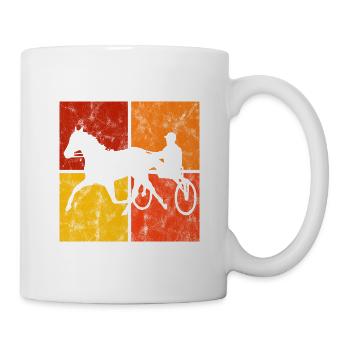 Trotter courses de trot dans un style rétro ou vintage - Mug blanc - blanc - Droite
