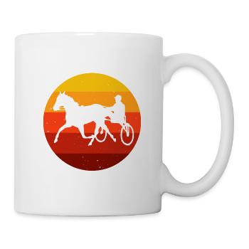 Trotter courses de trot dans un style rétro ou vintage - Mug blanc - blanc - Droite