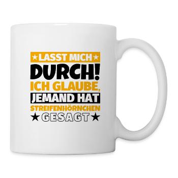 Streifenhörnchen - Tasse - Weiß - Rechts