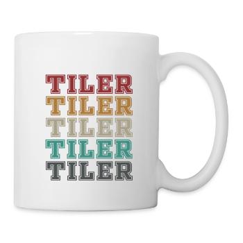 Lettrage rétro - Mug blanc - blanc - Droite