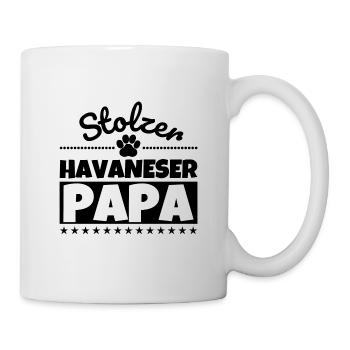 Havaneser lustig Herrchen Hund - Tasse - Weiß - Rechts