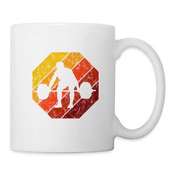 Musculation Bodybuilder GYM Fitnessstudio Retro - Mug blanc - blanc - Droite