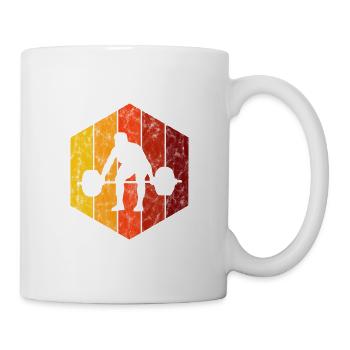 Musculation Bodybuilder GYM Fitnessstudio Retro - Mug blanc - blanc - Droite