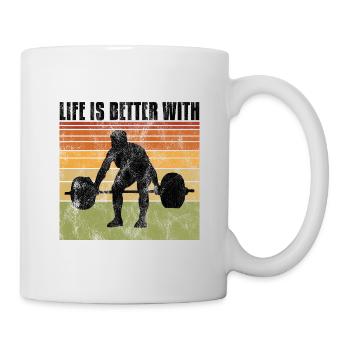 life is better with bodybuilding GYM Bodybuilder - Mug - white - Right