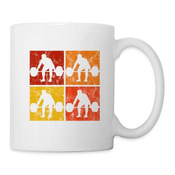 Musculation Bodybuilder GYM Fitnessstudio Retro - Mug blanc - blanc - Droite