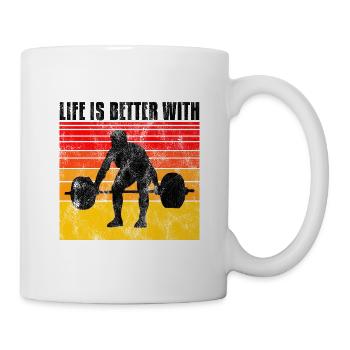 life is better with bodybuilding GYM Bodybuilder - Tasse - Weiß - Rechts