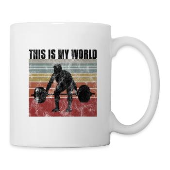 Bodybuilding c’est mon monde Bodybuilder rétro - Mug blanc - blanc - Droite
