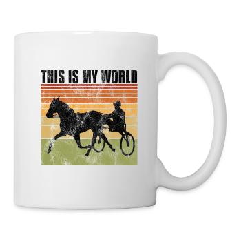 This is my World Trabrennen Trabreiten Retro - Tasse - Weiß - Rechts