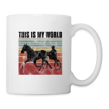 This is my World Trabrennen Trabreiten Retro - Tasse - Weiß - Rechts