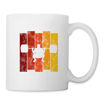 Musculation Bodybuilder GYM Fitnessstudio Retro - Mug blanc - blanc - Droite