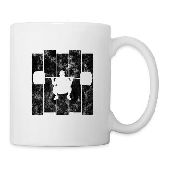 Bodybuilding Bodybuilder GYM Fitnessstudio Retro - Tasse - Weiß - Rechts