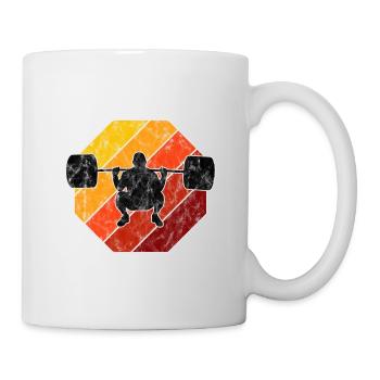 Bodybuilding Bodybuilder GYM Fitnessstudio Retro - Tasse - Weiß - Rechts
