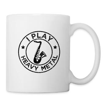 Saxophone Jazz Saxophoniste Musicien Cuivres Musique - Mug blanc - blanc - Droite