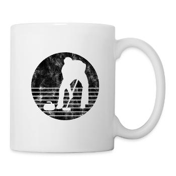 Curling sur glace Curling Retro Cadeau - Mug blanc - blanc - Droite