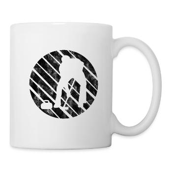 Curling sur glace Curling Retro Cadeau - Mug blanc - blanc - Droite